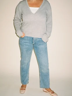 Djerf Avenue Remake Getaway V-Ringad Topp Gramelerad Best Sale