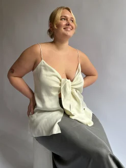 Djerf Avenue Slips Linne Moln Fashion