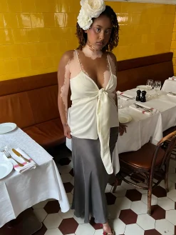 Djerf Avenue Slips Linne Moln Fashion