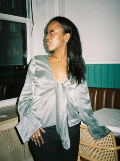 Djerf Avenue Tie Top Langarmad Storm Online