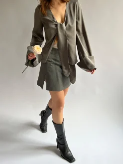 Djerf Avenue Tie Top Langarmad Storm Online