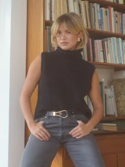 Djerf Avenue Turtleneck Topp Svart Best