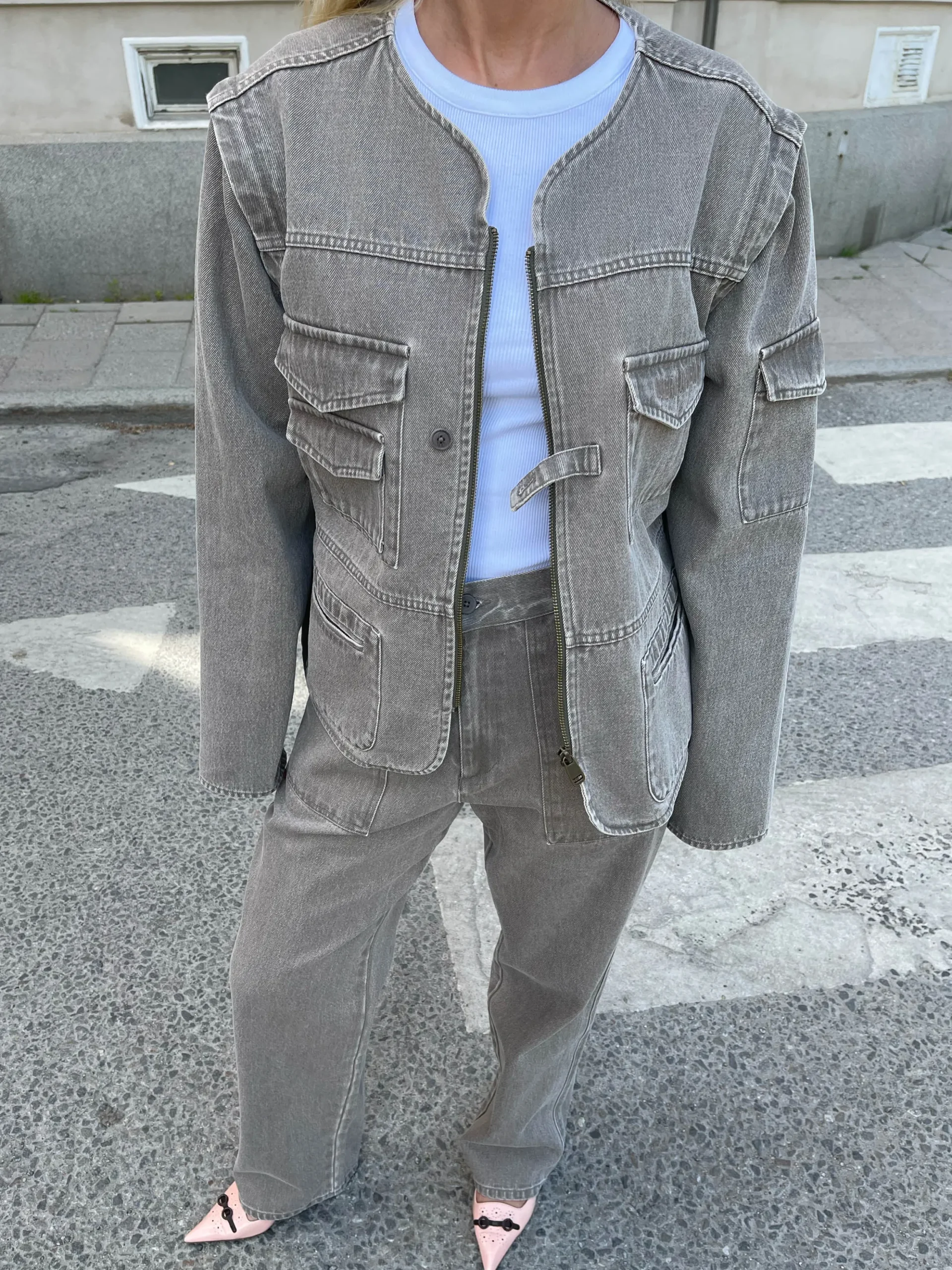 Djerf Avenue Utility Jacka Brun New