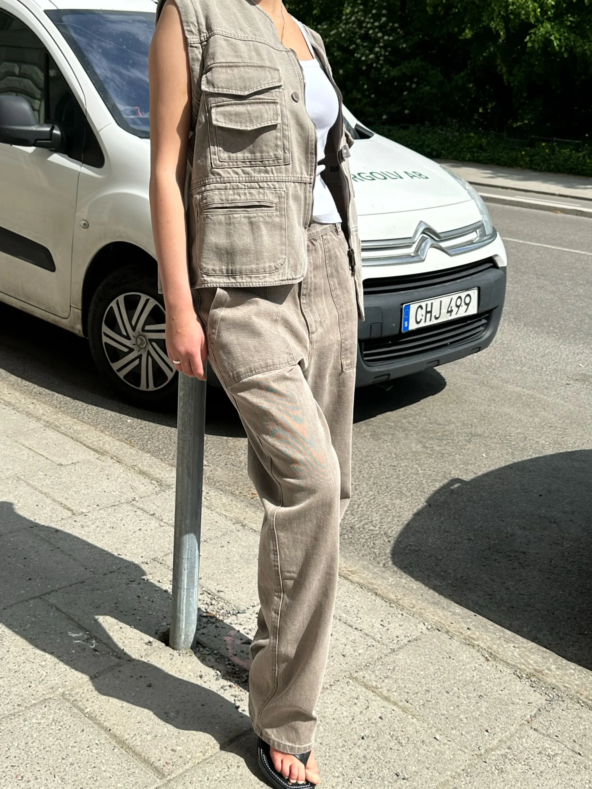 Djerf Avenue Utility Jacka Brun New