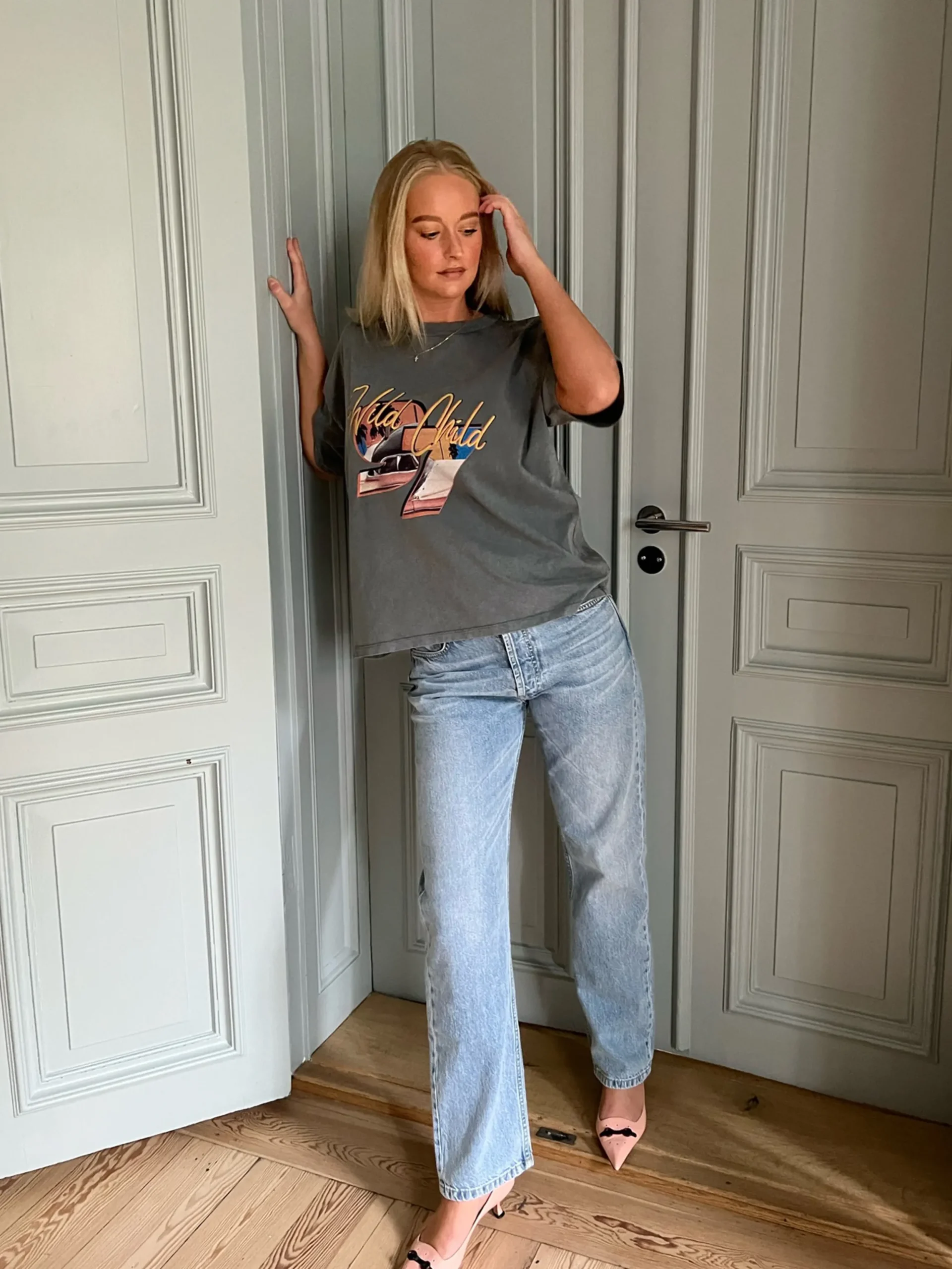 Djerf Avenue Wild Child T-Shirt New