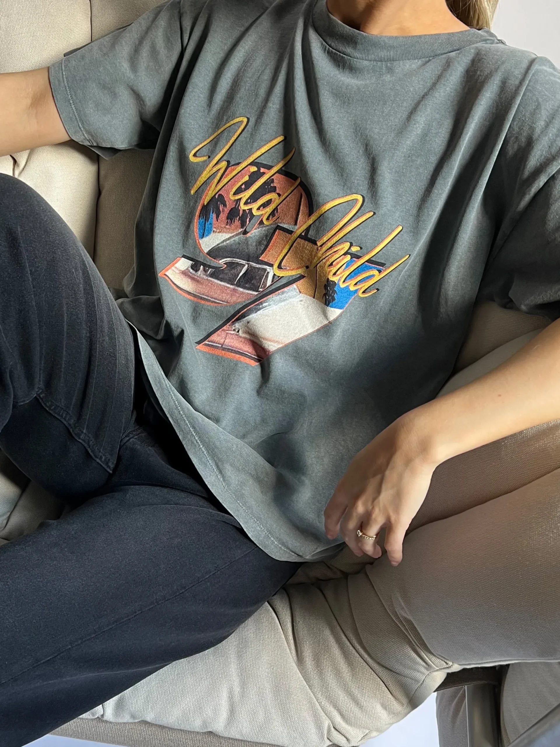 Djerf Avenue Wild Child T-Shirt New